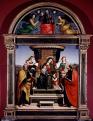 Raffaello: Madonna gyermekével, akit szentek emeltek trónra, 1504 körül